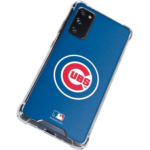 MLB Chicago Cubs - Solid Distressed Galaxy S20 FE Clear Case